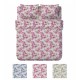 ASSORTITO 4 PEZZI COMPLETO LENZUOLA COTONE MATRIMONIALE DELICATO FIORI CILIEGIO HOME SWEET HOME