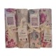 ASSORTITO 4 PEZZI COMPLETO LENZUOLA COTONE MATRIMONIALE DELICATO FIORI CILIEGIO HOME SWEET HOME