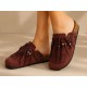 CIABATTE DONNA CAMOSCIO 38 - 39 - 40 FRANGE PEZZOLI