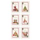 CONFEZIONE 6 PEZZI ASSORTITI STROFINACCI 55X80CM COTONE DIGITALE NATALE TIFFANY XMAS 7 VINGI
