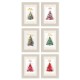 CONFEZIONE 6 PEZZI ASSORTITI STROFINACCI 55X80CM COTONE DIGITALE NATALE TIFFANY XMAS 6 VINGI