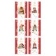 CONFEZIONE 6 PEZZI ASSORTITI STROFINACCI 55X80CM COTONE DIGITALE NATALE TIFFANY XMAS 1 VINGI