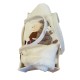 PLAID PILE 130X160CM RICAMATO CON BORSA  SCRIGNO ORSETTO PANNA DIADEMA