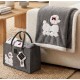 PLAID PILE 130X160CM RICAMATO CON BORSA IN FELTRO BARBONCINO MIMI DAUNEX