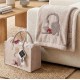 PLAID PILE 130X160CM RICAMATO CON BORSA IN FELTRO MICIO DAUNEX