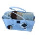 PLAID PILE 130X160CM RICAMATO CON BORSA IN FELTRO RICCIO GENTILE DAUNEX