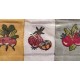 3 PEZZI STROFINACCI SPUGNA COTONE RICAMATO VERDIANA CIPOLLA VINGI