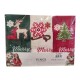 STROFINACCI SPUGNA COTONE RICAMATO 3 PEZZI NATALE MERRY RENNA VINGI