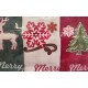 STROFINACCI SPUGNA COTONE RICAMATO 3 PEZZI NATALE MERRY RENNA VINGI