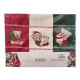 STROFINACCI SPUGNA COTONE RICAMATO 3 PEZZI NATALE ORSETTO VINGI