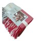 PLAID EFFETTO LANA 140X180CM CON FRANGE ROSALIE DIADEMA
