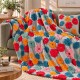 PLAID PILE EFFETTO LANA COTTA FIORI WILLO SGHOME PANNA