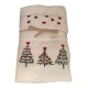 SET SPUGNA RICAMATO ASCIUGAMANO + OSPITE ALBERI CUORI PEZZOLI