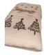 SET SPUGNA RICAMATO ASCIUGAMANO + OSPITE ALBERI CUORI PEZZOLI