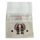 STROFINACCI COTONE 2 PEZZI 50X70CM NIDO D'APE RICAMATO AMORE GNOMI PEZZOLI