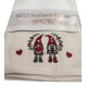 STROFINACCI COTONE 2 PEZZI 50X70CM NIDO D'APE RICAMATO AMORE GNOMI PEZZOLI