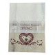 STROFINACCI COTONE 2 PEZZI 50X70CM NIDO D'APE RICAMATO AMORE CUORE PEZZOLI