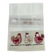 STROFINACCI COTONE 2 PEZZI 50X70CM NIDO D'APE RICAMATO AMORE GALLINE PEZZOLI