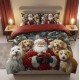 PARURE COPRIPIUMINO MICROFIBRA WHISH 3D BABBO NATALE DESIDERI DI CASA