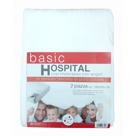 COPRIMATERASSO CON ANGOLI BASIC HOSPITAL LOVELY HOME