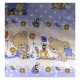 COMPLETO LENZUOLA COTONE LETTINO &quot;ORSETTI&quot; AZZURRO