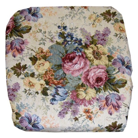 CUSCINO PER SEDIA "FIORI AURORA" ELASTICO QUADRIFOGLIO