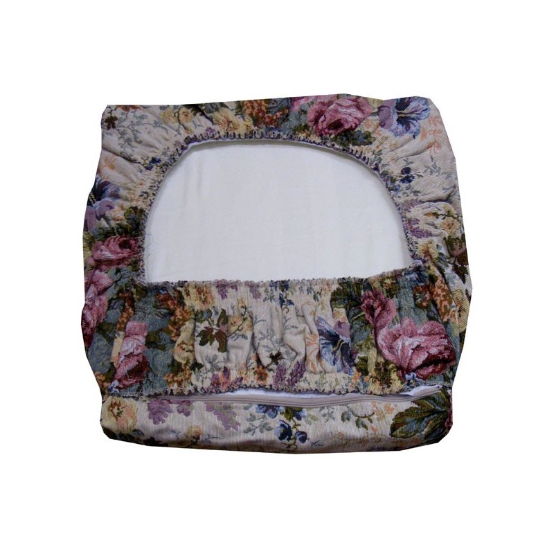 Cuscini Sedie Laccetti Set 6 Coprisedie Gobelin 40x40cm - Tessuto Jacquard Fiorato, Made In Italy Coprisedie Gobelin Italiani