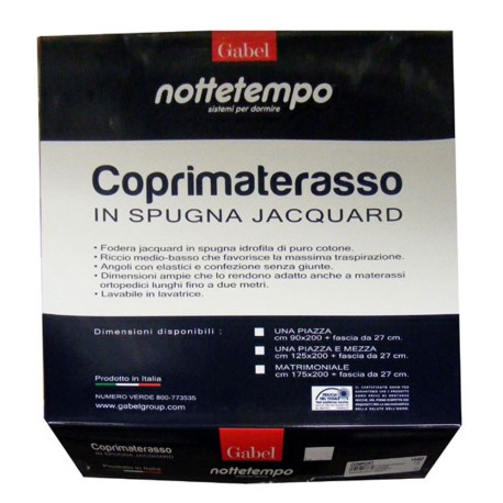 COPRIMATERASSO SPUGNA JACQUARD CONFORT NOTTETEMPO GABEL