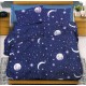 COPRITUTTO COTONE DISEGNO LUNA STELLE QUADRIFOGLIO