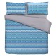 COMPLETO LENZUOLA COTONE BAIA QUADRIFOGLIO AZZURRO