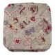 CONFEZIONE 6 PEZZI CUSCINI PER SEDIE ALETTE HOLLY CUORI PEZZOLI BORDEAUX