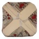 CONFEZIONE 6 PEZZI CUSCINI PER SEDIE ALETTE HOLLY CUORI PEZZOLI BORDEAUX RETRO