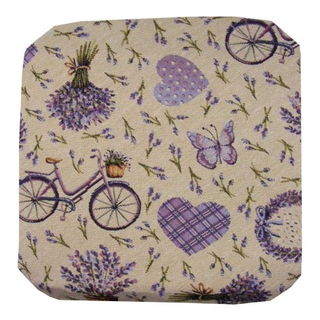 CONFEZIONE 2 PEZZI CUSCINI PER SEDIE ELASTICI LAVANDA PEZZOLI BEIGE