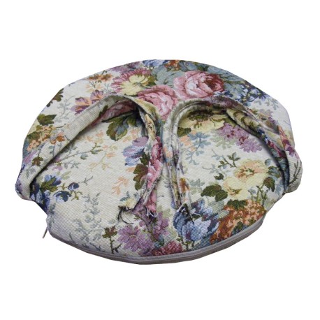  CUSCINI TONDI JACQUARD PER SEDIE CON LACCI FIORI AURORA EUROTEX