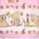 COMPLETO LENZUOLA COTONE LETTINO &quot;ORSETTI&quot; ROSA