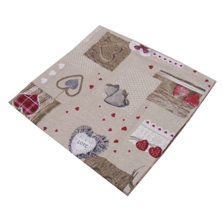 FEDERA CUSCINO ARREDO HOLLY CUORI MIROS PEZZOLI BORDEAUX