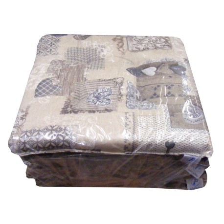 CONFEZIONE 4 PEZZI CUSCINI PER SEDIE CON LACCI CUORI QUADRETTI MIROS PEZZOLI BEIGE