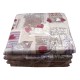 CONFEZIONE 4 PEZZI CUSCINI PER SEDIE CON LACCI CUORI QUADRETTI MIROS PEZZOLI BORDEAUX