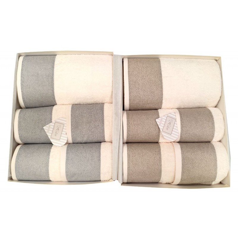 Bassetti - Set Asciugamani da Bagno a 5 Pezzi, 2 Asciugamano Viso + 2  Ospite + 1 Telo Doccia 430 gr/m²