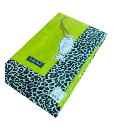 TELO MARE SPUGNA 90X170CM STAMPATO ANIMALIER GITIESSE AZZURRO