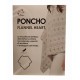 PONCHO DONNA PILE FLANNEL HEART LOVELY HOME BEIGE