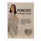 PONCHO DONNA PILE FLANNEL HEART LOVELY HOME BEIGE