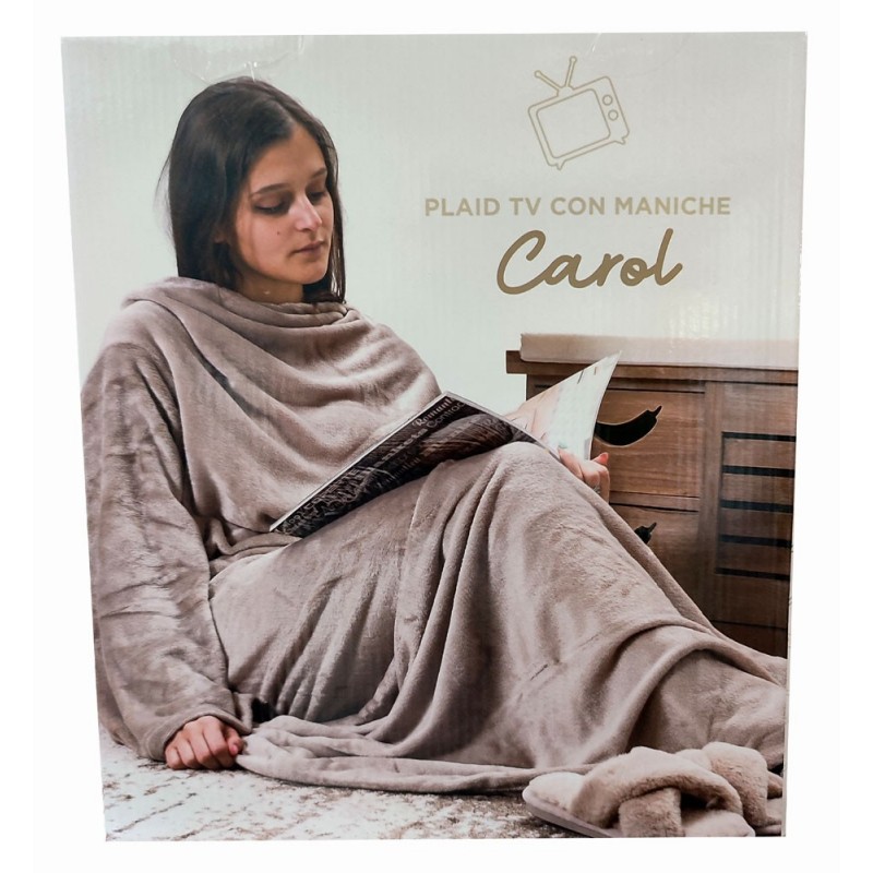 PLAID TV CON MANICHE DONNA PILE CAROL LOVELY HOME - Msingrosso