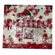 SET CUCINA COTONE PANAMA FRILL NATALE XMAS TEDDY PEZIOSA COPRIFORNO