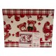 SET CUCINA COTONE PANAMA FRILL NATALE XMAS TEDDY PEZIOSA AMERICANA