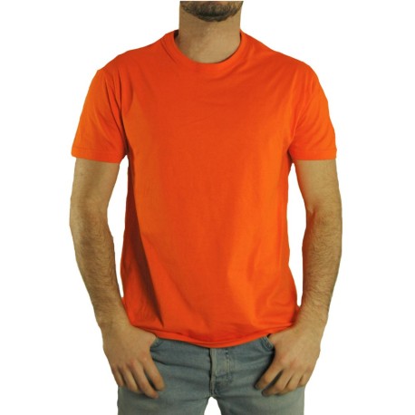 T-SHIRT UOMO COTONE PRERISTRETTO JHK CON01020 ARAANCIONE