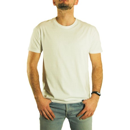 T-SHIRT UOMO COTONE PRERISTRETTO JHK CON01020 BIANCO
