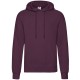 FELPA UNISEX FRUIT OF THE LOOM CHIUSA CON TASCA A MARSUPIO E CAPPUCCIO bordeaux