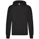 FELPA UNISEX FRUIT OF THE LOOM CHIUSA CON TASCA A MARSUPIO E CAPPUCCIO nera