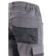 PANTALONE DA LAVORO GLOBAL TRADING ASTPAN STRETCH CON TASCHE E GINOCCHIERE grigio particolare dietro
